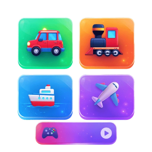 Ulaşım Araçları - Flash Kart oyun kapağı